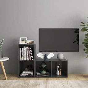 vidaXL Móveis de TV 2 pcs 72x35x36,5 cm derivados de madeira cinzento