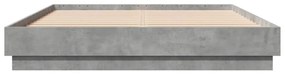 Estrutura de cama 150x200 cm derivados de madeira cinza cimento