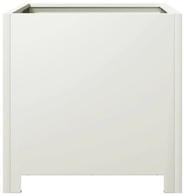 Vaso/floreira de jardim 2 pcs 40x40x40 cm aço branco