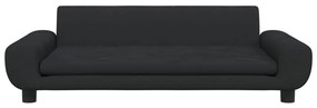 Sofá infantil 100x54x33 cm veludo preto