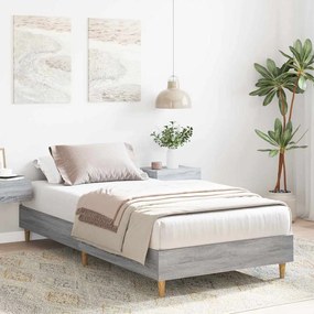 Cama vidaXL 90x200 cm Cinza Sonoma em Madeira Engenharia
