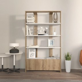 Estante Elena – Branco e Nogueira – 93,6 cm x 160 cm x 31,5 cm
