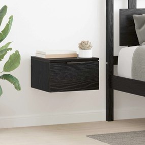 vidaXL Armário de Cabeceira com gaveta Carvalho Preto 34 x 30 x 20 cm