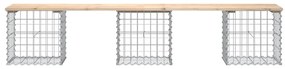 Banco de jardim c/ design gabião 203x44x42 cm pinho maciço