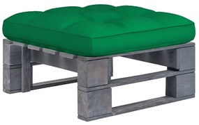 vidaXL Otomano de paletes para jardim pinho impregnado cinzento