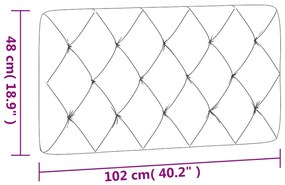 Almofadão de cabeceira 100 cm veludo cinzento-escuro