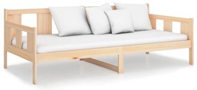 Sofá-cama 80x200 cm madeira de pinho maciça