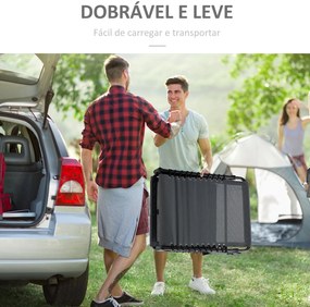 Espreguiçadeira Dobrável Espreguiçadeira de Jardim com Encosto Ajustáv