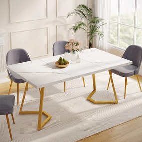 Mesa de jantar retangular 55 mesa de bolo com placa de mármore art