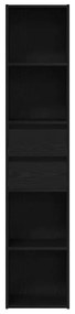 Estante Modular vidaXL Preta em Carvalho 36x30x171 cm em Madeira Engen