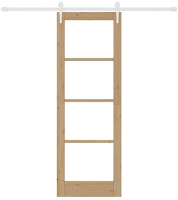 Porta Deslizante vidaXL com Conjunto de Ferragens 73.5x211 cm Madeira