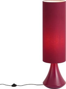 Candeeiro de Pé Retro Roxo com Abajur de Tecido - Mina