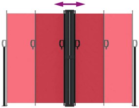 Toldo lateral retrátil 180x1000 cm vermelho