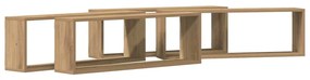 Prateleiras de parede vidaXL 4 pcs Carvalho Artesanal 80x15x26 cm Made