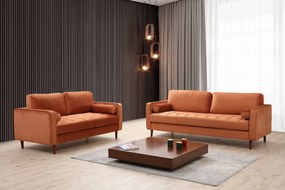 Sofá de 3 Lugares Rome – Laranja – 215x90x70 cm