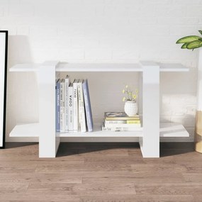 vidaXL Estante 100x30x51 cm madeira processada branco brilhante
