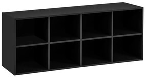 Banco sapateira com 8 cubos Armário de arrumação Estante de entrada Sala de estar Quarto Estante Carga 230 kg Preto