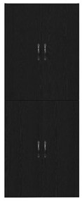 Armários 2 pcs de Carvalho Preto 69,5x34x180 cm em Madeira