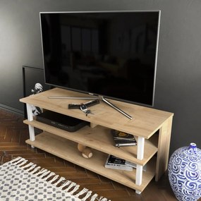 Suporte de TV Pueblo – Branco Carvalho – 120 cm x 44,6 cm x 47,4 cm