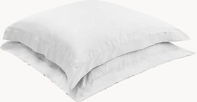 Fronhas de almofada em cetim de algodão White, conjunto de 2