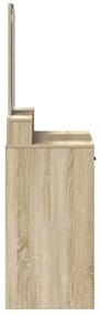 Mesa de maquilhagem vidaXL com gavetas em Carvalho Sonoma 79x41x140 cm