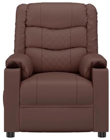 Cadeira de massagens couro artificial castanho