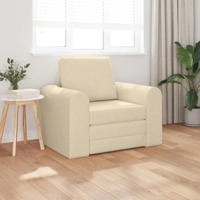 Sofá Cama 2 em 1 Creme 98x71x83 cm Tecido