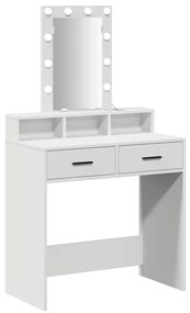 Mesa de Maquilhagem com Luzes LED Brancas 79x41x140 cm