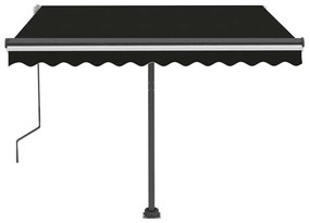 Toldo retrátil manual com LED 350x250 cm antracite