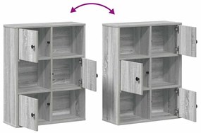 Estante 60x24x76,5 cm derivados de madeira cinzento sonoma