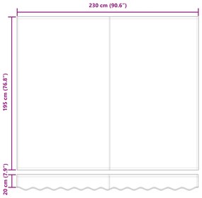 Tecido de substituição do toldo para estrutura de 2,5x2 m Vermelho