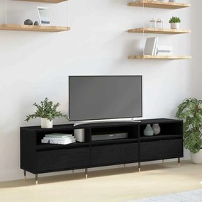 vidaXL Gabinete para TV Carvalho Preto 150 x 30 x 45 cm