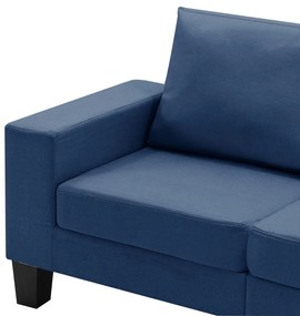 Sofá de 5 lugares em tecido azul