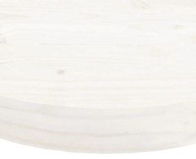 Tampo de mesa redondo Ø30x3 cm madeira de pinho maciça branco