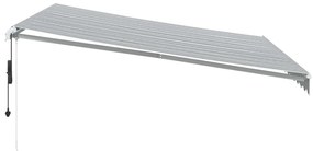 Toldo retrátil automático 400x350 cm antracite e branco