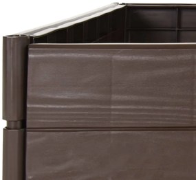 Canteiro elevado 120x120x20 cm polipropileno