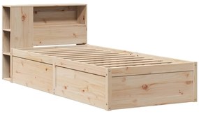 Cama sem colchão 90x190 cm madeira de pinho maciça