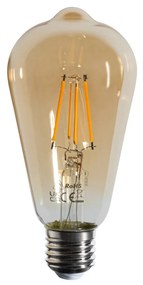 Set van 5 E27 dimbare LED lampen filament ST64 goud 4.5W 450 lm 2200K