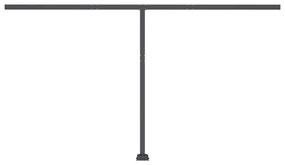 Toldo retrátil manual com LED 400x300 cm antracite