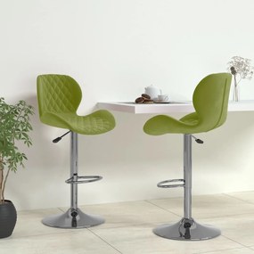vidaXL Bancos de bar 2 pcs veludo verde-claro