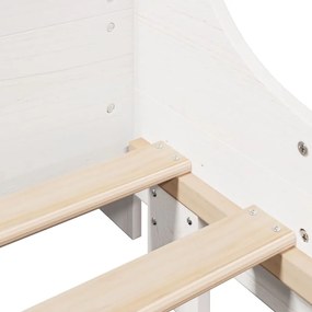 Cama sem colchão 100x200 cm madeira de pinho maciça branco