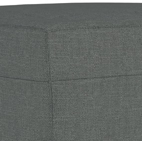 4 pcs conjunto de sofás com almofadões tecido cinzento-escuro
