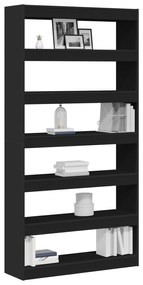 Estante Preta Madeira de engenharia 100 x 30 x 198 cm Estante
