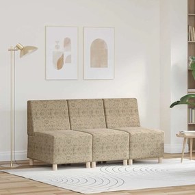 vidaXL Cadeira Sofa 3 pcs Cinzento-claro 55 x 74 x 82 cm