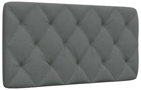vidaXL Almofadão de cabeceira 100 cm tecido cinzento-escuro