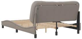 Estrutura de cama com LED sem colchão 140x200 cm tecido
