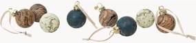 Bolas de Natal de vidro Marble, conjunto de 8