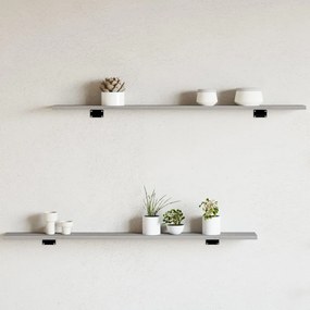 vidaXL Prateleiras de parede 4pcs derivados de madeira cinzento sonoma