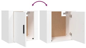 Mesa de cabeceira de parede 50x30x47 cm branco