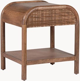 Mesa de cabeceira em madeira de manga artesanal Sanat